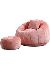 Poufs pour adultes, pouf confortable en chenille avec pouf, chaises de salon modernes, canapé avec rembourrage et oreiller de soutien lombaire pour