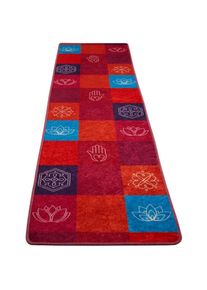Wellhome - Tapis de yoga rouge 60x200cm - 100% polyester - Violet