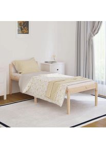 Structure de lit en bois pino simple conception 90x200cm diverses couleurs Couleur : Brun clair