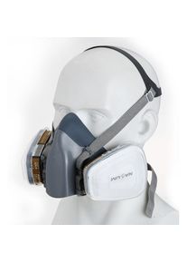 Nasum FM202B 8 pcs Ensemble de Masque à gaz Pièce faciale professionnelle réutilisable Respirateur Masque à gaz Sécurité chimique Filtre