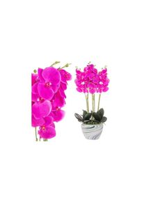Springos - Orchidée artificielle en pot de 75 cm, rose.