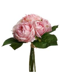 Atmosphera - Bouquet de Fleurs 9 Roses 30cm Rose