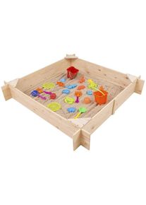 Outdoor Toys - Bac à Sable pour Enfants 150x150x25 cm 4 Coins