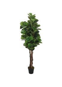vidaXL - Ficus lyrata artificiel 96 feuilles 80 cm vert
