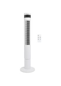 Oceanic - Ventilateur colonne oscillant 50W H110cm Blanc - Blanc