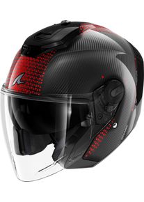 SHARK RS Jet Carbon Ikonik, jethelm , kleur: zwart/rood , maat: XS
