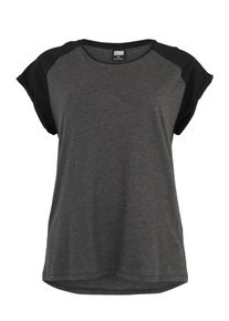 Urban Classics, Damer, Shirts, Mørkegrå / Sort, Størrelse M