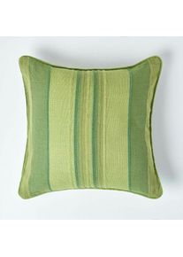 Homescapes - Housse de coussin à rayures Morocco Vert, 60 x 60 cm - Vert