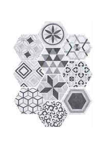 Carrelage Autocollants Hexagonal Style Industriel Anti-Slip Auto-Adhésif Amovible Sticker Mur Fei Yu