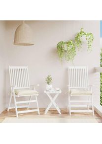 Prolenta Premium - Maison du'Monde - Coussins de chaise 2 pcs blanc crème 40x40x7 cm