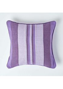 Homescapes - Housse de coussin à rayures Morocco Violet, 60 x 60 cm - Violet