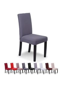 Housse de chaise/revêtement housse/revêtement pour chaise Gris confortable et résistant 6 pièces