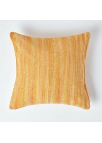 Homescapes - Housse de coussin en tissu chenille Orange clair, 60 x 60 cm - Orange Clair