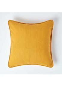 Homescapes Housse de coussin en coton - Rajput - Jaune Moutarde - 60 x 60 cm - Jaune Moutarde