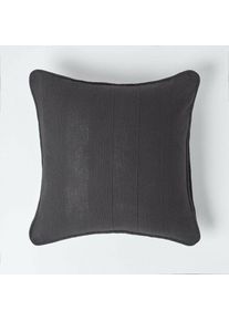 Homescapes - Housse de coussin en coton - Rajput - Noir - 60 x 60 cm - Noir