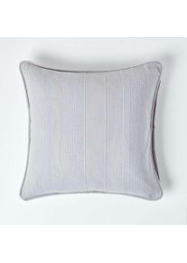 Homescapes - Housse de coussin en coton - Rajput - Gris clair - 60 x 60 cm - Gris clair