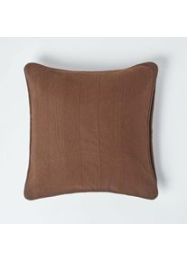 Homescapes - Housse de coussin en coton - Rajput - Chocolat - 60 x 60 cm - Chocolat
