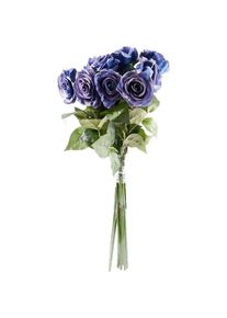 10X Real Presse Tissu Artificielle pour la de Mariage DéCoration Bouquet Floral Bleu