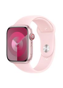 Smartwatch Apple Watch 9 GPS + Cellular, 45mm Pink Aluminium Case, Light Pink Sport Band - S/M