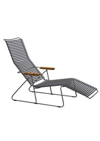 Click lit de plage Outdoor Houe Gris foncé