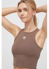 adidas Originals top femei, culoarea maro IR5931
