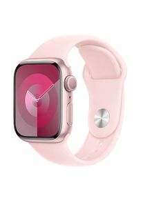 Smartwatch Apple Watch 9 GPS, 41mm Pink Aluminium Case, Light Pink Sport Band - S/M