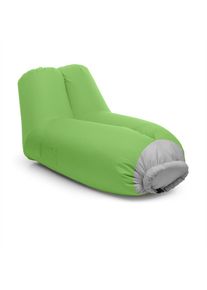 Blumfeldt AIRLOUNGE, felfújható ülőke, 90x80x150cm, hátizsák, mosható, poliészter, zöld