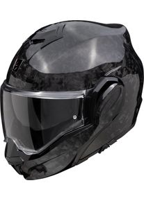 Scorpion EXO-Tech Evo Carbon Onyx, modular helmet , color: Black/Grey , size: M