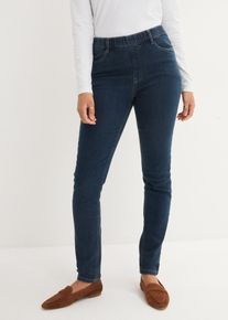 Jegging extensible coupe haute avec large taille élastique - bleu - taille 40 avec coton - bonprix