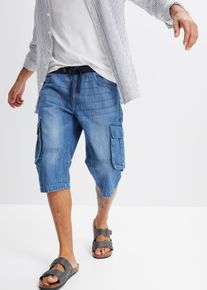 Bermuda long en jean Loose Fit - bleu - taille 46 - 100% coton - bonprix
