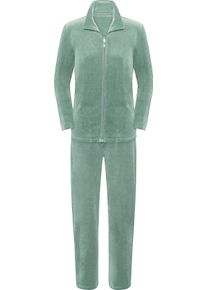 Comtessa Damen Hausanzug mit jeweils 2 Taschen grün Größe 44/46