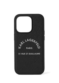 K by KARL LAGERFELD Karl Lagerfeld Dames Smartphonehoesje ' iPhone 14 Pro' zwart / wit One Size