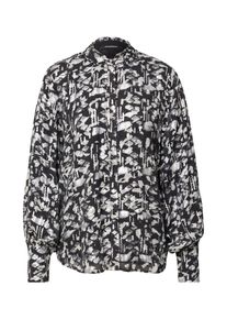 Bruuns Bazaar Dames Blouse 'Geranium Ava' grijs / zwart / zilver XS