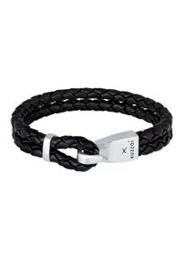 Kuzzoi Heren Armband 'Haken' zwart / zilver 19
