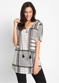 Tunica lunga in puro cotone, Nero , Taglia 48, bonprix