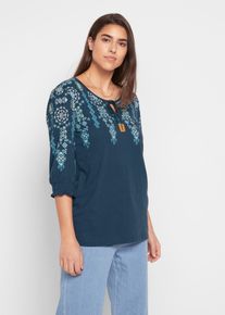 Maglia lunga con maniche a 3/4, Blu, Taglia 54/56 (XL), bonprix