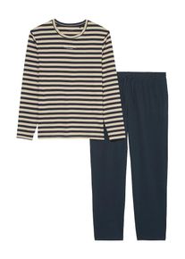 Marc O'Polo Marc O'Polo Pyjama 'Mix & Match' Herren beige / dunkelblau Größe L