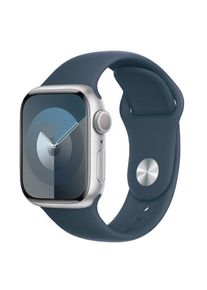 Smartwatch Apple Watch 9 GPS, 41mm Silver Aluminium Case, Storm Blue Sport Band - S/M