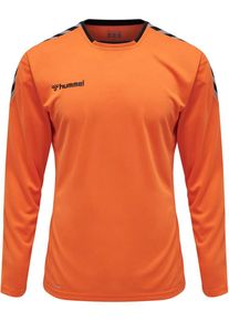 Hummel Heren Functioneel shirt 'Poly' grijs / oranjerood L