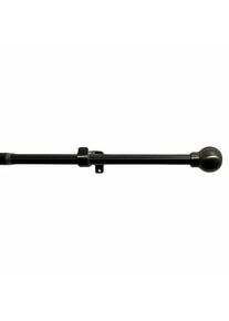 Gardinia Golyó széthúzható karnis szett 16/19 mm feketenikkel, 200 - 350 cm, gyűrűk nélkül, fekete, 200 - 350 cm