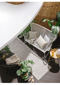 Tapis poil ras de couloir extérieur & intérieur Bronco Gris 80x250 cm - Tapis poil court design moderne pour salon