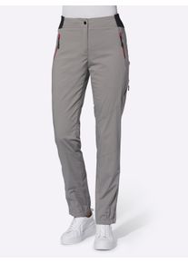 Dames Functionele broek van waterafstotend materiaal in grijs ,maat 36, WITT, 55% Katoen, 42% Polyamide, 3% Elastan