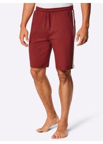 feel good Heren Bermuda in donkerrood + zwart ,maat 44/46, Witt, 100% Katoen