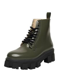 N91 Schnürstiefelette Damen grün / schwarz Größe 37