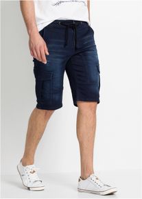 Sweatjeans-Bermuda Regular Fit, blau, Größe 46, mit Baumwolle, bonprix