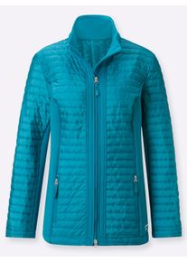 Dames Gewatteerde jas met scuba-inzetten in turquoise ,maat 44, Witt, 95% Polyester, 5% Elastan. Geweven stof: 100% Polyester. Wattering: 100% 