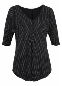 Lascana Dames Blouse zwart / wit L