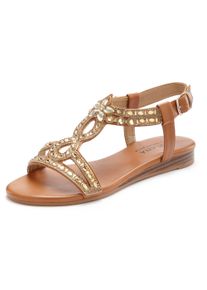 Lascana Kvinnor Remsandal camel / sand Storlek 37