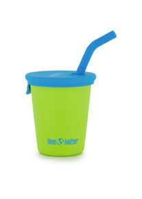Klean Kanteen Kid's Kanteen Steel Cup Straw Lid Mug (296 ml, green)