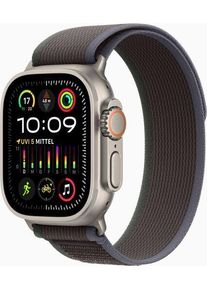 Apple Watch Ultra 2 (2023) | GPS + Cellular | silber | Trail Loop blau/schwarz S/M